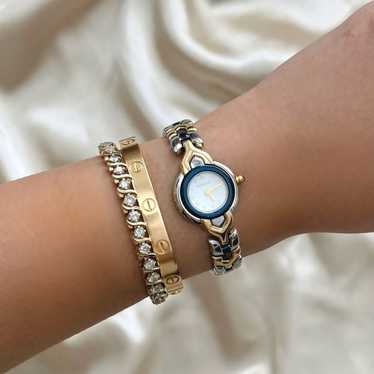 時計 VINTAGE YSL GOLD & SILVER WATCH W/ LOGO VINTAGE YSL GOLD & SILVER WATCH W/ LOGO