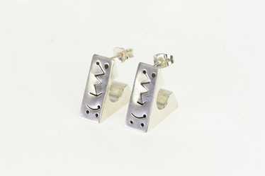 Sterling Silver Squared Geometric Pattern Triangl… - image 1