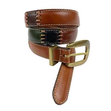 Fossil Women's Belt - Brown/Multi – Fossil Stitch… - image 1