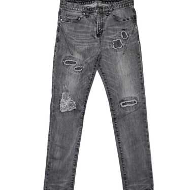 パンツ 00s NUMBER (N)INE damaged skinny jeans 3] Number Nine Distressed Skinny Denim Jeans Black