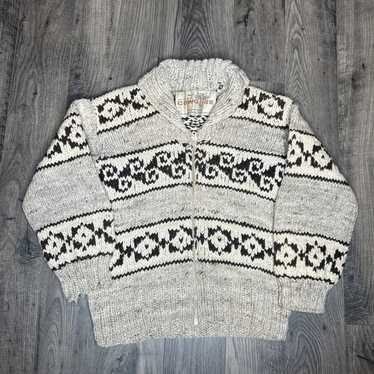 B*E様 70s vintage Cowichan sweater Vintage 60-70S Horse Pattern Cowichan Wool Chunky Knit