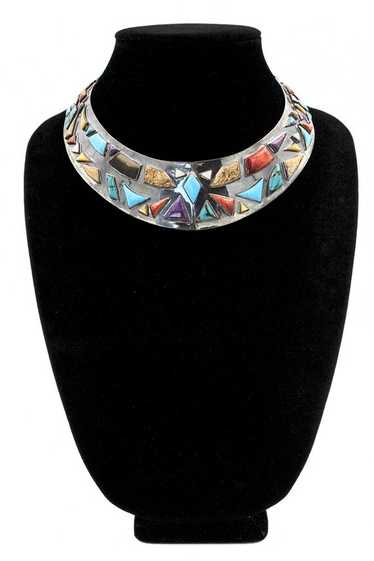 Myrthus Koinva　indian jewelry Koinva, Myrthus Sterling Silver Hopi Overlay Pendant - Faust