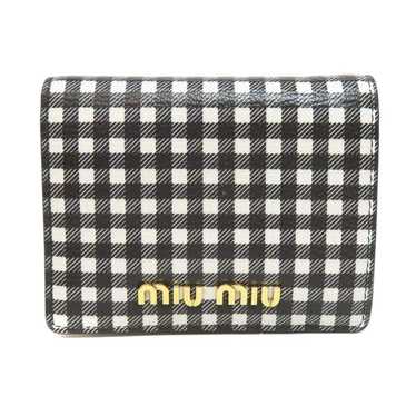 Miu Miu Miu Check Pattern Bi-Fold Wallet For Wome… - image 1