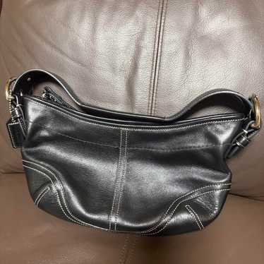 vintage coach old ハーフムーン アクセサリーポーチ 黒 オールドコーチ OLD COACH ハーフムーン ショルダーバッグ