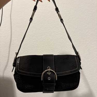 未使用保管品 vintage coach old black ダブルジップ 黒 Extremely Rare Made In USA Old Coach 9806 Shoulder Bag Black
