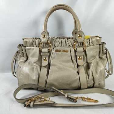 archive miumiu 2way bag vitellolux beige