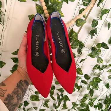 Rothy's "The Point" Pointed Red Slip On - image 1