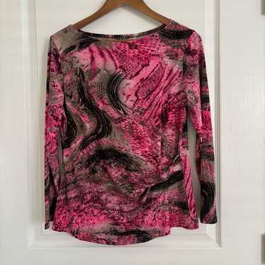 Clara Sunwoo Tunic Side Twist Abstract Python Pink - image 1
