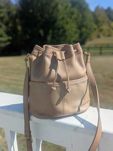 バッグ Vintage COACH Drawstring Nubuck Backpack Vintage COACH Beige Pebbled Leather Sonoma Drawstring