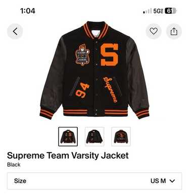 SUPREME team varsity jacket black スタジャン Supreme Team Varsity Jacket 
