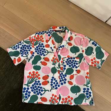 marimekko ULTRA LIGHT DOWN XS グリーン海外限定 Uniqlo x Marimekko ULTRA LIGHT DOWN COCOON PUFFER JACKET