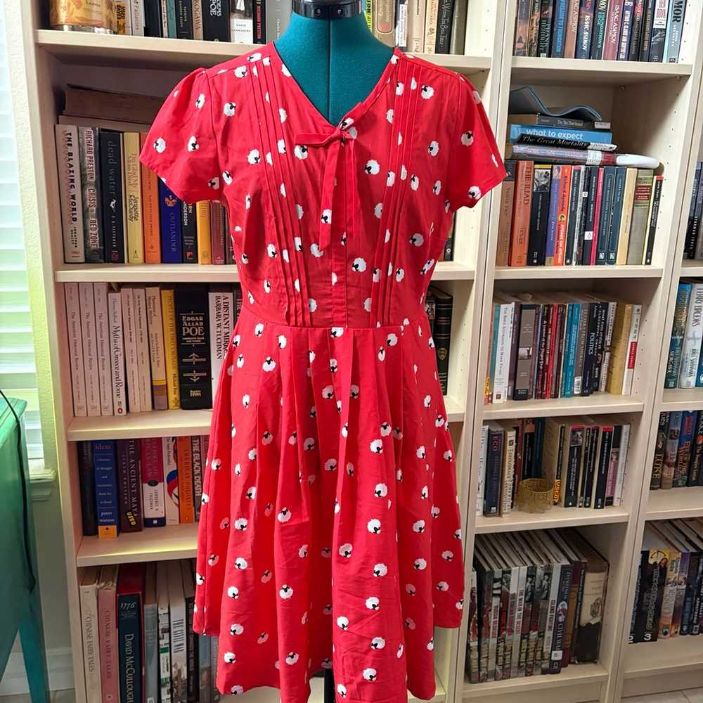 ModCloth Fervour Sheep Print Exploratory A-line S… - image 5