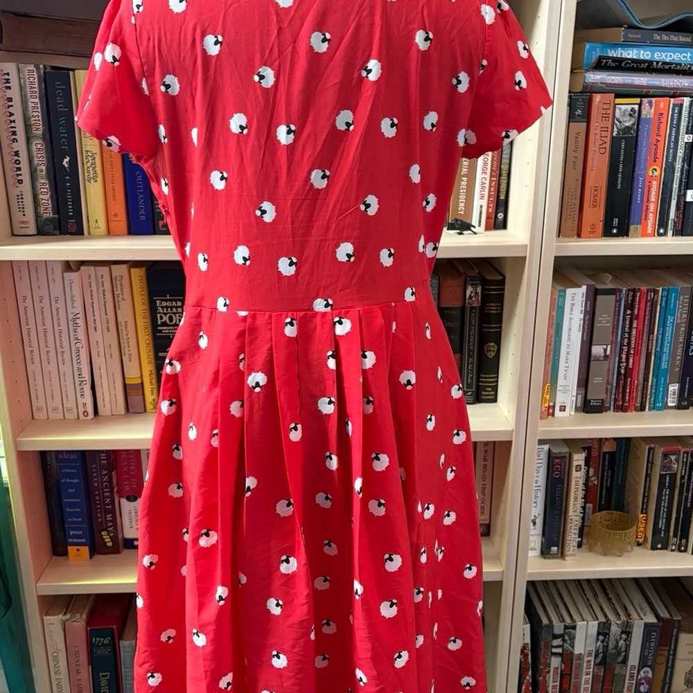 ModCloth Fervour Sheep Print Exploratory A-line S… - image 8