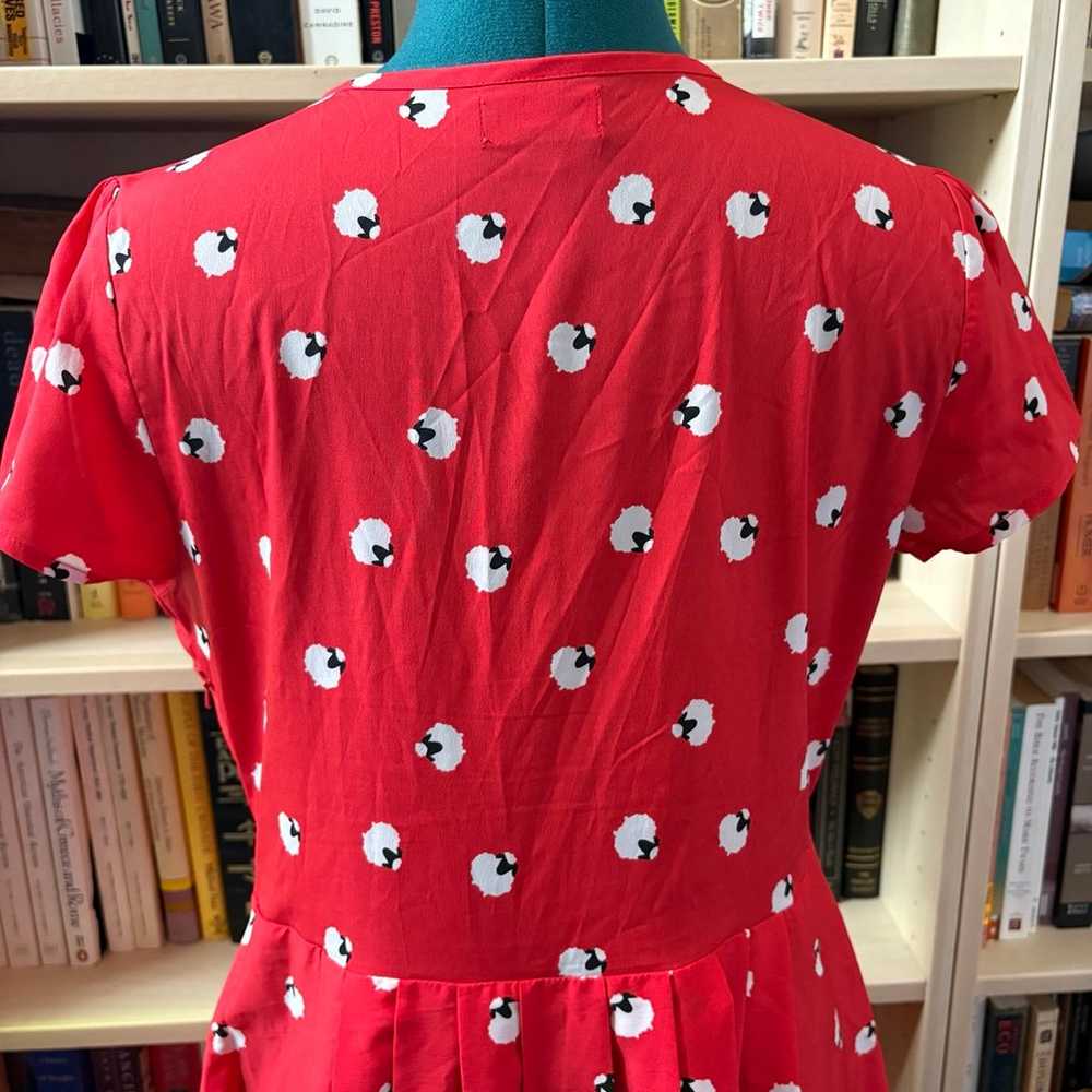 ModCloth Fervour Sheep Print Exploratory A-line S… - image 9