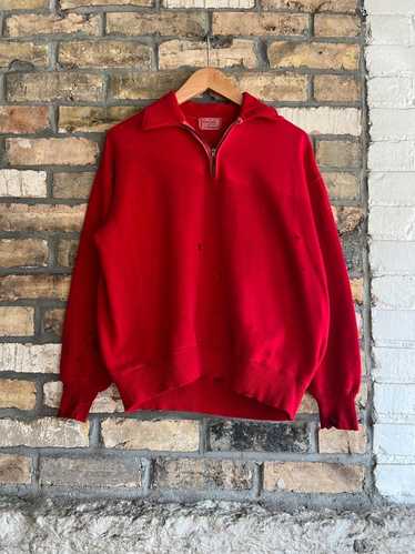50s vintage 襤褸 half zip sweat A.PRESSE Vintage Half Zip Sweatshirt – unexpected store