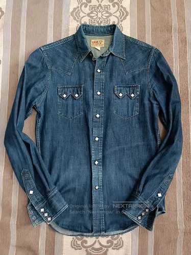 RRL REPAIRED DENIM WESTERN SHIRT リペア加工 RRL REPAIRED DENIM WESTERN SHIRT リペア加工