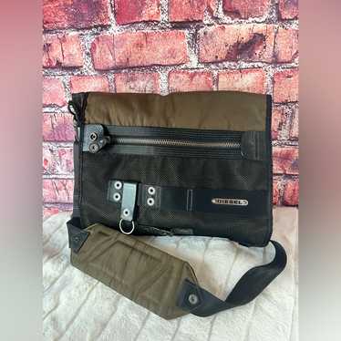 バッグ DIESEL messenger bag Vtg 90s DIESEL Flap Messenger Crossbody Bag Y2K Canvas