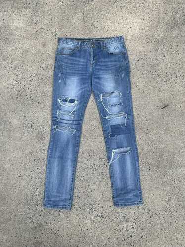 パンツ 00s NUMBER (N)INE damaged skinny jeans M] Number Nine Distressed Denim Skinny Cut Denim Jeans