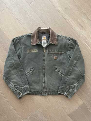 Carhartt detroit ジャケット moss sold) 11' Faded Moss Green Vintage Carhartt Detroit Jacket