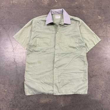 50〜60's TOWNCRAFT Cotton Shirt size M Vintage 50's 60's Penney's Towncraft Rayon Total Pattern