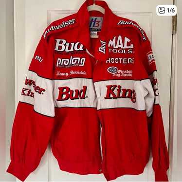 Bud Racing ジャケット 赤/黒/白 NASCAR King of Beers Red Black Budweiser Racing Jacket | eBay