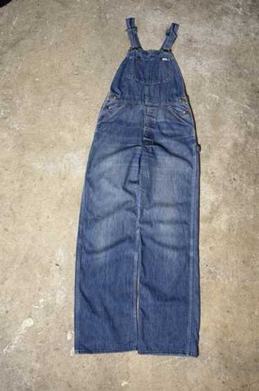 70s Lee USA OVERALL VINTAGE XL-XXL 濃紺 希少 Lee Coverall Men's Reproduction of Union-All Long Sleeve