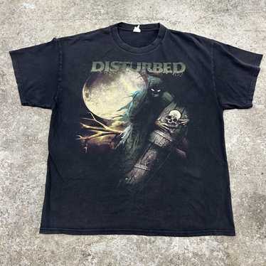 DISTURBED 90s Tシャツ XL Vintage Y2K Disturbed Devil Face Metal Band Faded Black T