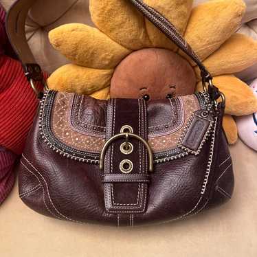 OLD COACH コーチ　Soho brown Leather Handbag VINTAGE COACH SOHO SMALL SATCHEL 4106 MAHOGANY SOLD🟤 The