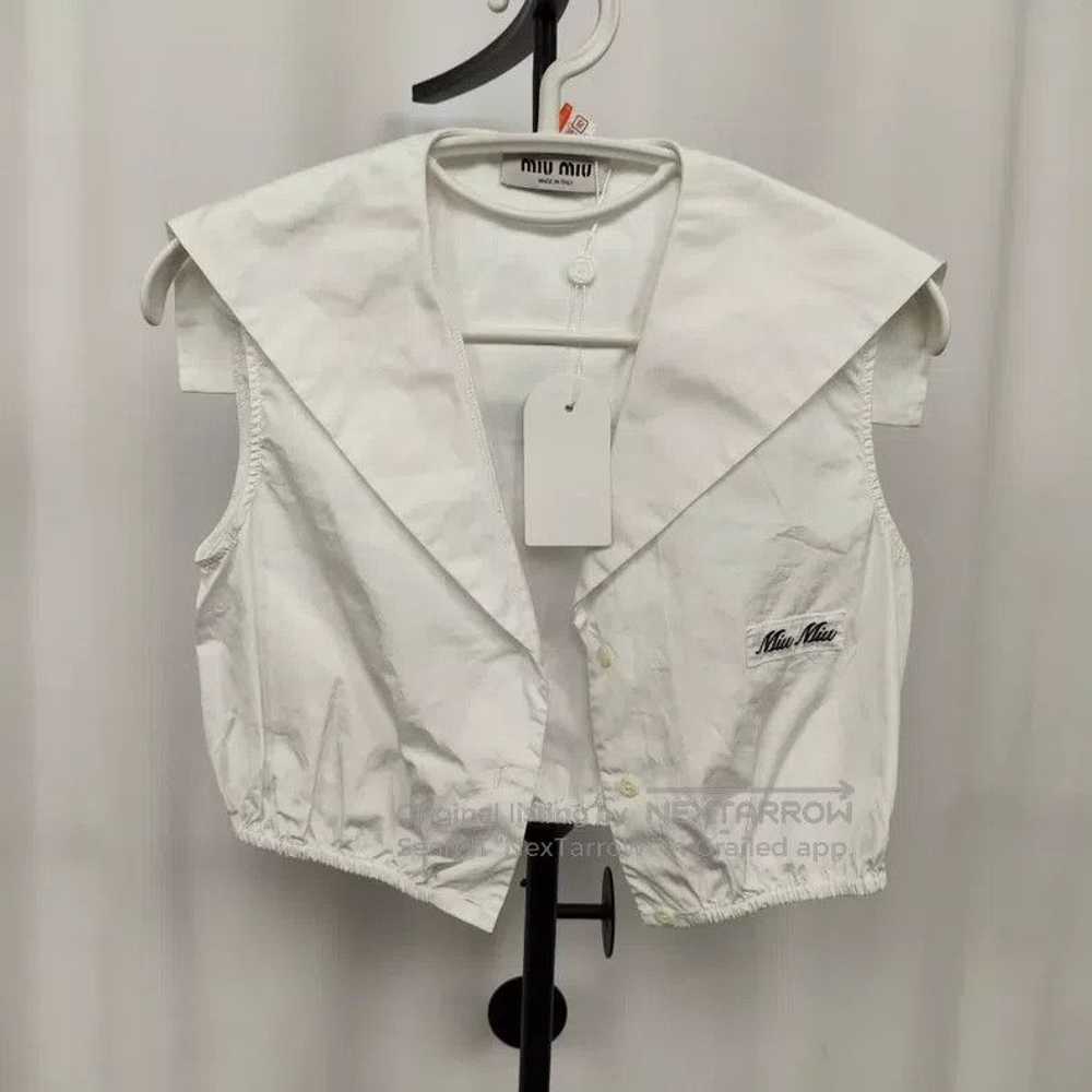 Miu Miu Miu Miu 38 Cotton short sleeve white - image 1