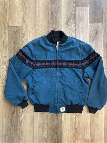 90s JQ441 Carhartt Western Jacket サンタフェ Vintage Carhartt Distressed Brown J14 Santa Fe Western Cut