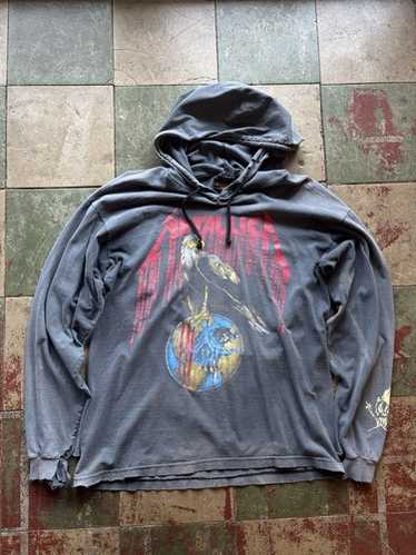 トップス PUSHEAD VINTAGE HOODIE Vintage Y2K Metallica Pushead Sad But True Zip Hoodie Rare