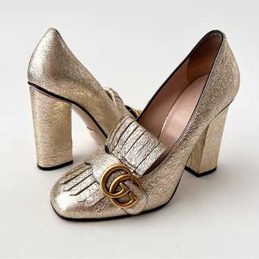 Gucci metallic marmont pumps - Gem