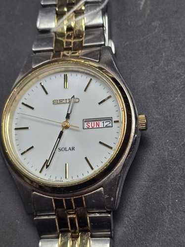 SEIKO セイコー SOLAR 100M V158-0AR0 ソーラー 腕時計 SEIKO - a stainless steel Solar 100M quartz day/date