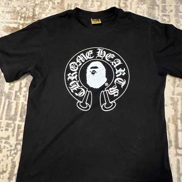 A BATHING APE × CHROME HEARTS コラボTシャツ黒XL A Bathing Ape X Chrome Hearts Fresh Men T Shirt