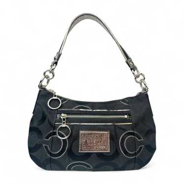 バッグ Coach Poppy Black Signature Shoulder Bag Coach | Signature Poppy 2Way Shoulder Bag | Preloved