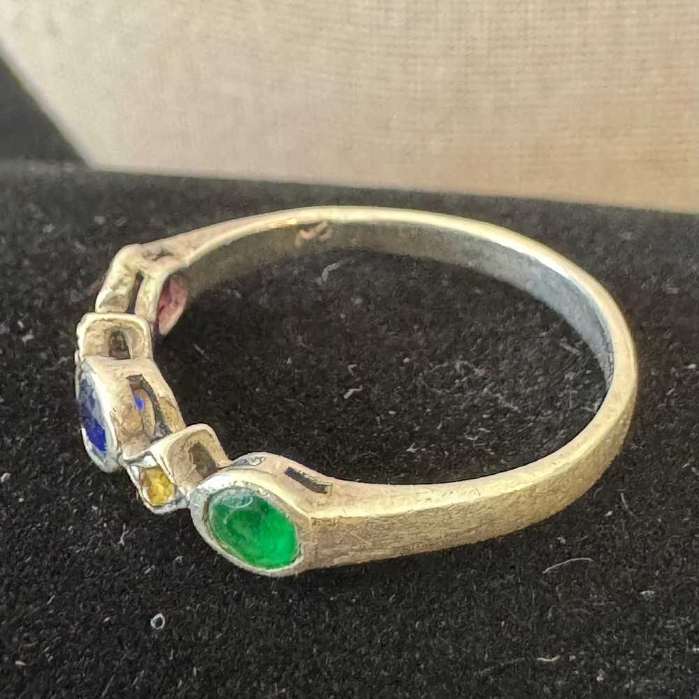 Sterling Silver Stacker Ring with Real Ruby #252 - image 5