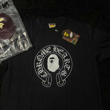 A BATHING APE × CHROME HEARTS コラボTシャツ黒M A Bathing Ape X Chrome Hearts Fresh Women T Shirt
