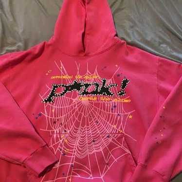スパイダーウェブデザイン Sp5der pink hoodie set up Sp5der OG Web V2 Hoodie Pink / White | Kenshi
