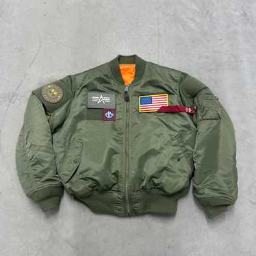 90s vtg alpha USA製　ma-1 flight jacket Vintage 90s Alpha Industries MA-1 Flight Jacket - Reversible