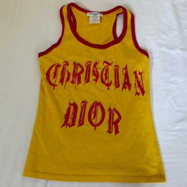 ⭐️Christian Dior タンクトップ✨NOT WAR ✨　　　訳あり価格 Christian Dior 'Dior Not War' Logo Tank – FRUIT Vintage