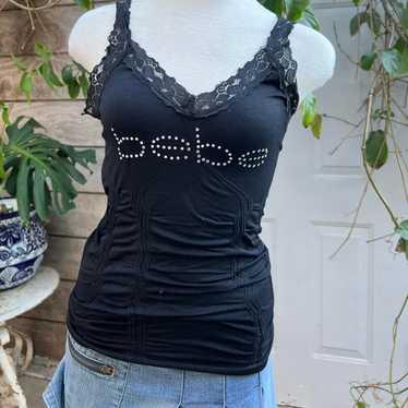 Bebe ribbon set tops ブラック andmary Bebe ribbon set tops Black andmary Baby ribbon tops