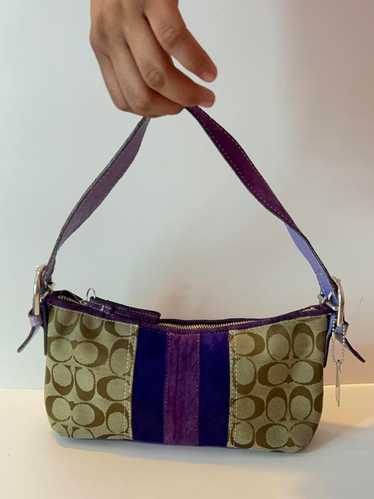 バッグ Vintage Coach Mini Bag in Purple Leather Purple coach mini y2k - Gem