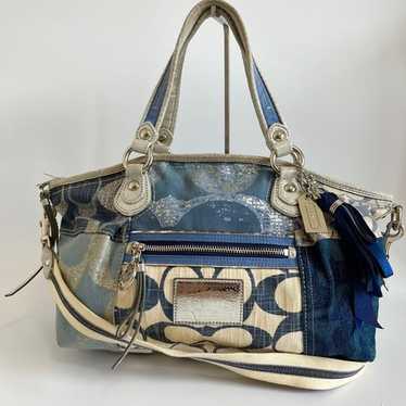 バッグ Coach Poppy Denim Patchwork Chain Bag Coach Poppy Denim Patchwork Chain Bag - メルカリ