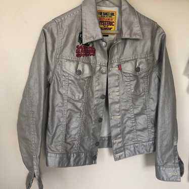 ジャケット・アウター hystericglamour girl design denim jacket Hysteric Glamour Denim Jeans Zipper Jacket Blue Colour Women