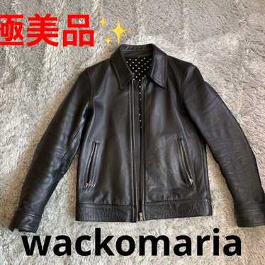 【年内限定値下げ】【WACKOMARIA】LEATHER JACKET サイズM WACKO MARIA/LEATHER SINGLE RIDERS JACKET（BLACK）［レザー