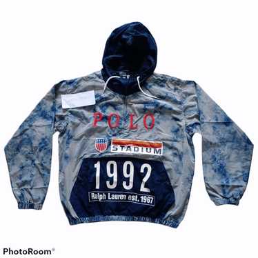 90's POLO by Ralph Lauren 1992 Jacket ポロ Polo Ralph Lauren 1992 Indigo Stadium Popover Jacket Small