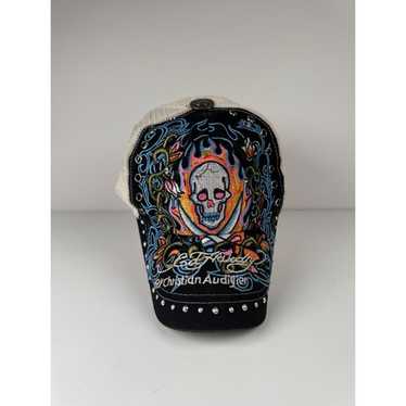 00s archive “Ed Hardy” logo cap grunge Ed hardy hat rare - Gem