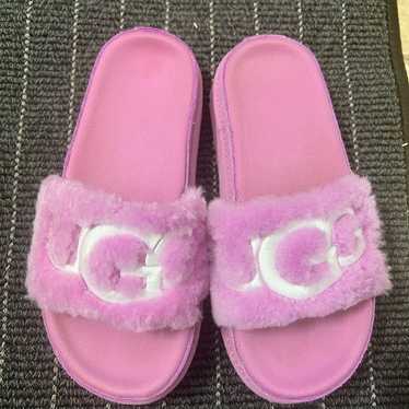 Ugg Fuchsia Fluffy Slides - image 1