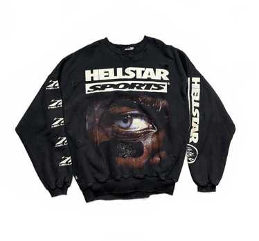 HELLSTAR SPORTS ブラック スウェットシャツ 96 Hellstar Studios Records Tour Hoodie Faded Black | Restock AR