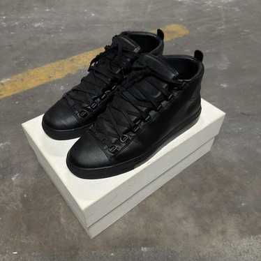 靴 BALENCIAGA Arena high Sneaker size 43 Balenciaga Black Leather Arena High Top Sneakers Size 43 | eBay